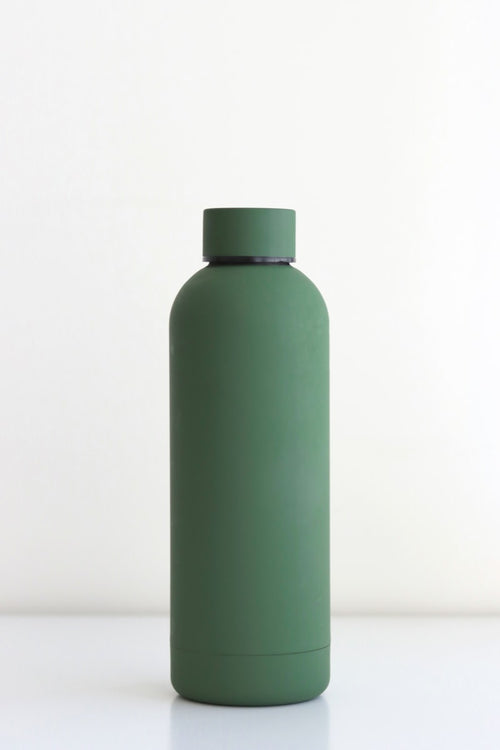 Matte black insulated water bottle 18oz